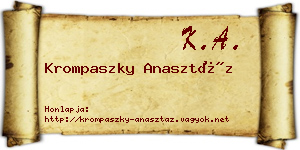 Krompaszky Anasztáz névjegykártya
